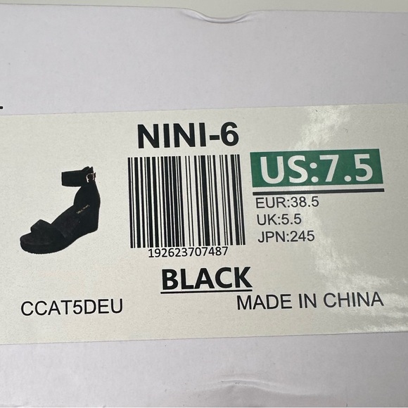 DREAM PAIRS Women's Wedge Sandal/Size 7.5 - Picture 10 of 12